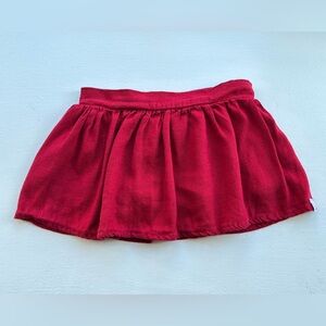 SweetHoney Red Linen Blend Skirt size 2T